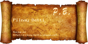 Pilnay Betti névjegykártya